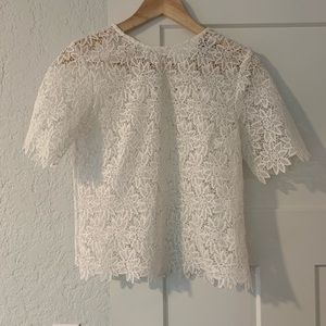Zara white lace top